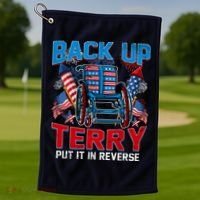 Back Up Terry Put It In Reverse Funny 4th Of July Fireworks Golf Towel thumb 1