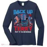 Back Up Terry Put It In Reverse Funny 4th Of July Fireworks Women's Long Sleeve Shirt thumb 0