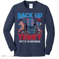 Back Up Terry Put It In Reverse Funny 4th Of July Fireworks Kids Long Sleeve Shirt thumb 0