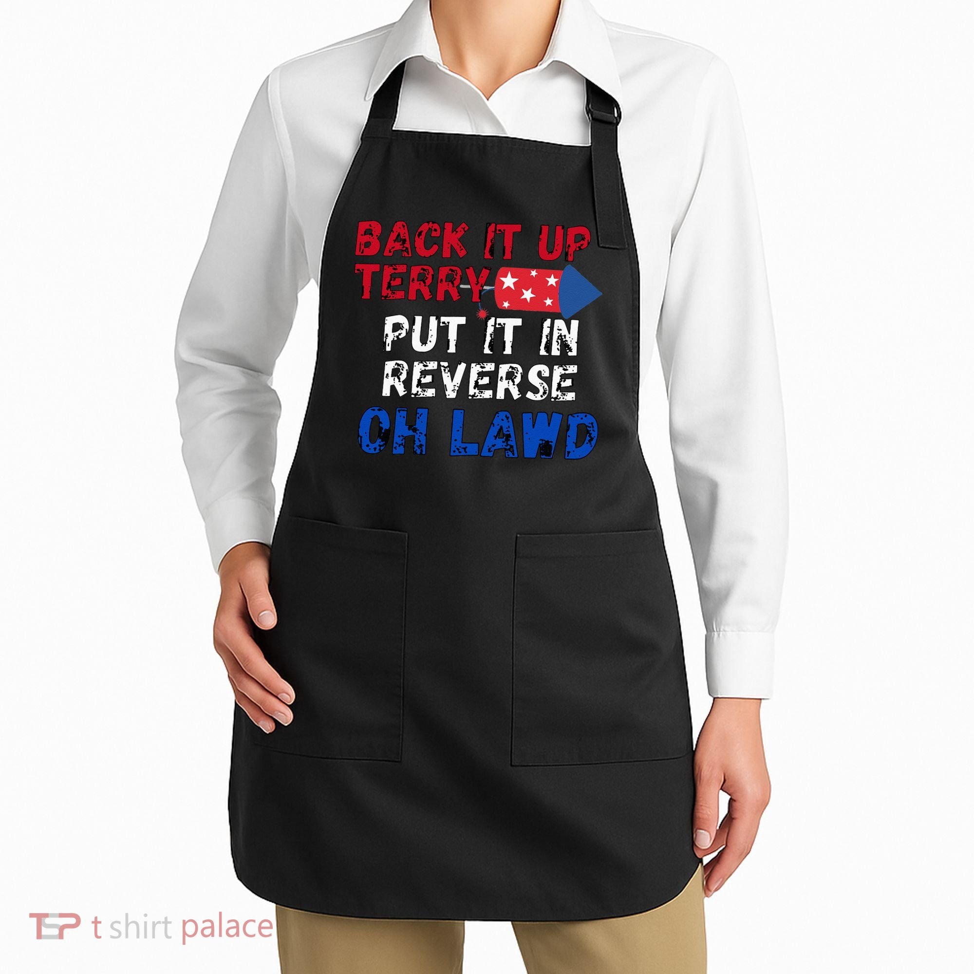 Back Up Terry 4th Of July For Men Apron