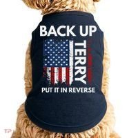 Back Up Terry Put It In Reverse Funny 4th of July Doggie Tank thumb 0