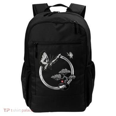 Butterflies And Bonzai Tree Japanese Ink Backpack