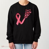 Butterfly Burst Breast Cancer Ribbon Women's Sweatshirt thumb 0