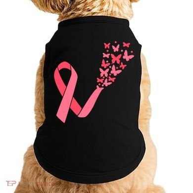 Butterfly Burst Breast Cancer Ribbon Doggie Tank