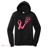 Butterfly Burst Breast Cancer Ribbon Women's Hoodie thumb 0