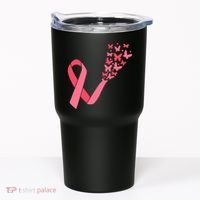 Butterfly Burst Breast Cancer Ribbon Tumbler thumb 0