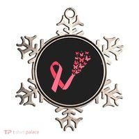 Butterfly Burst Breast Cancer Ribbon Ornament thumb 0