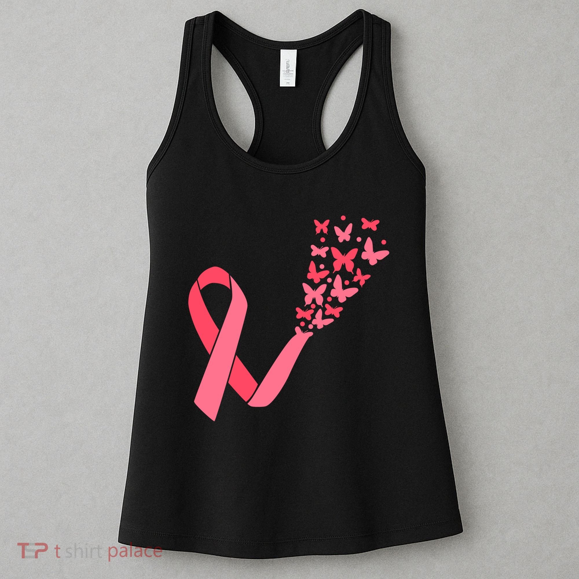 Butterfly Burst Breast Cancer Ribbon Women's Tank Top