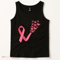 Butterfly Burst Breast Cancer Ribbon Tank Top thumb 2
