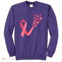 Butterfly Burst Breast Cancer Ribbon Sweatshirt thumb 0