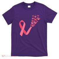 Butterfly Burst Breast Cancer Ribbon T-Shirt thumb 0
