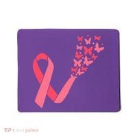 Butterfly Burst Breast Cancer Ribbon Mousepad thumb 0