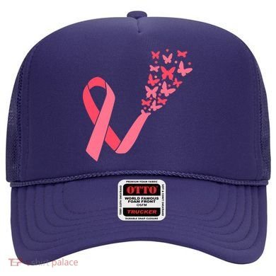 Butterfly Burst Breast Cancer Ribbon Hat