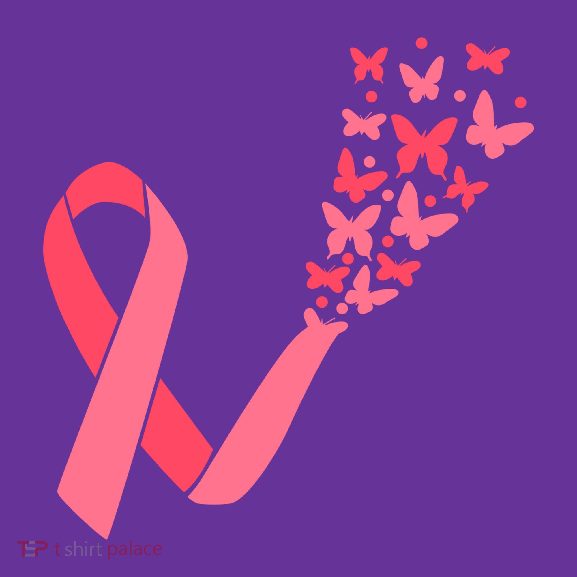 Butterfly Burst Breast Cancer Ribbon Toddler Hoodie
