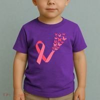 Butterfly Burst Breast Cancer Ribbon Toddler T-Shirt thumb 2