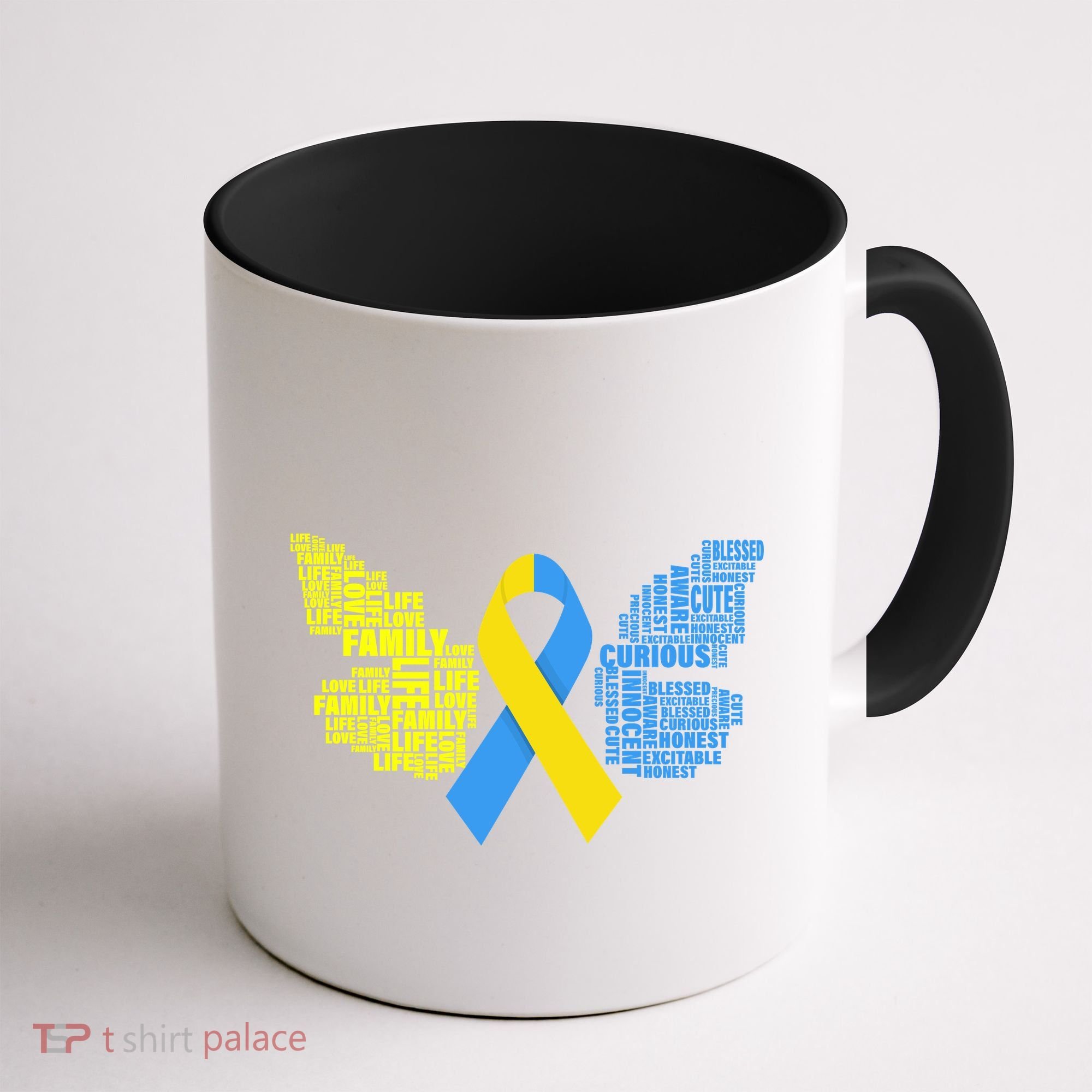 Butterfly Down Syndrome Inspiring Words Coffee Mug