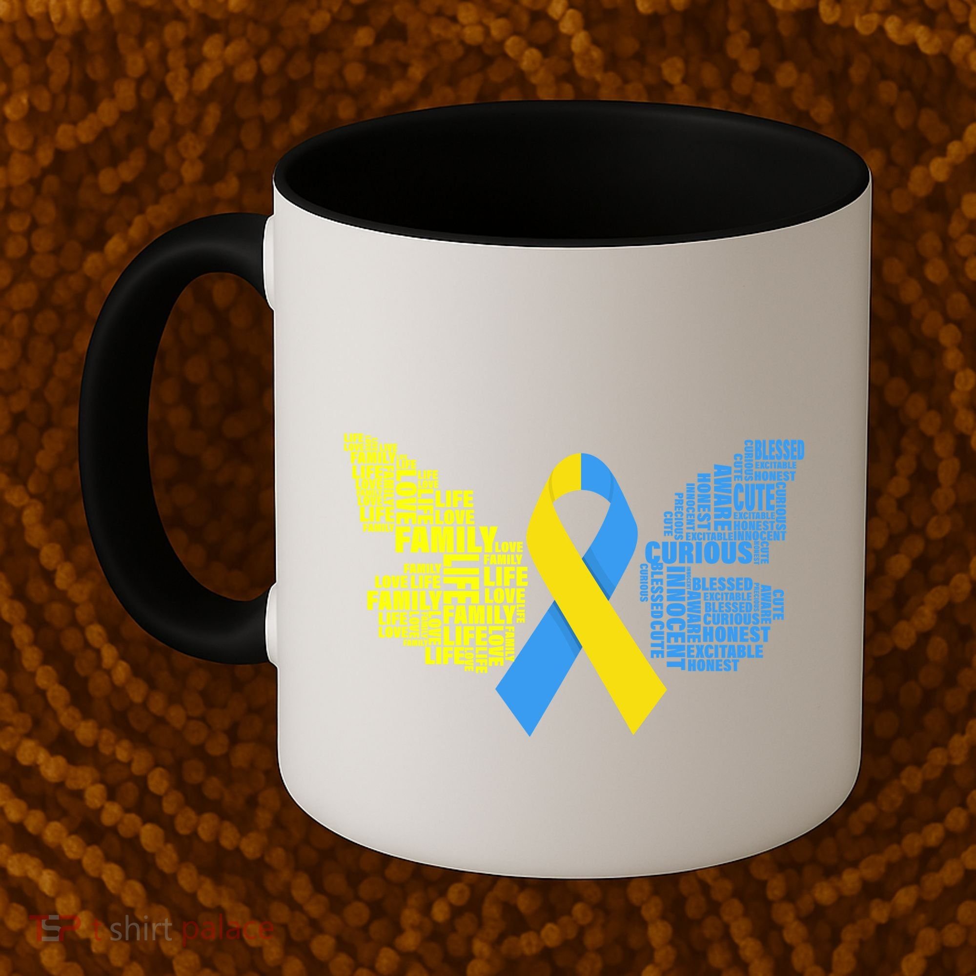 Butterfly Down Syndrome Inspiring Words Coffee Mug