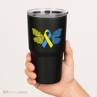 Butterfly Down Syndrome Inspiring Words Tumbler thumb 2