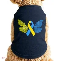 Butterfly Down Syndrome Inspiring Words Doggie Tank thumb 0
