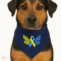 Butterfly Down Syndrome Inspiring Words USA-Made Doggie Bandana thumb 1