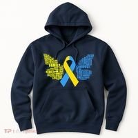 Butterfly Down Syndrome Inspiring Words Hoodie thumb 0