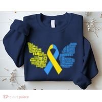 Butterfly Down Syndrome Inspiring Words Sweatshirt thumb 2