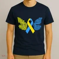 Butterfly Down Syndrome Inspiring Words T-Shirt thumb 3