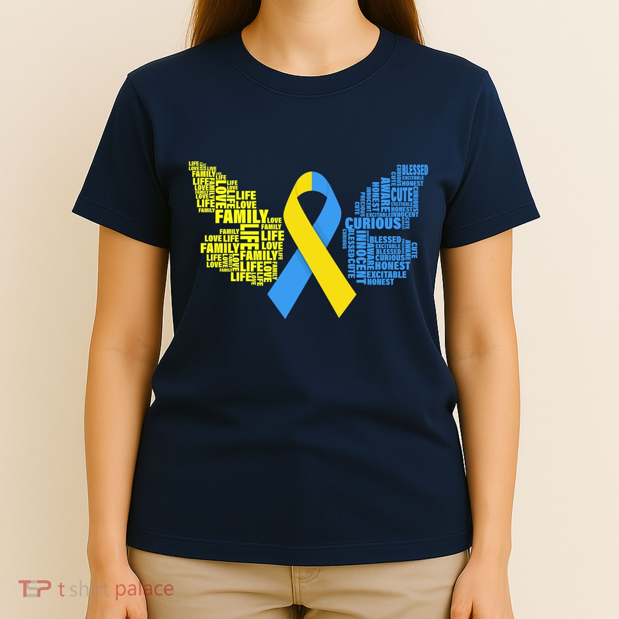 Butterfly Down Syndrome Inspiring Words T-Shirt