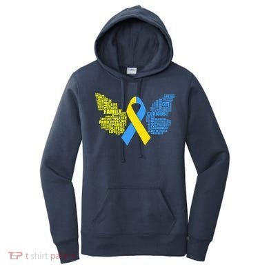 Butterfly Down Syndrome Inspiring Words Women's Hoodie