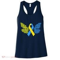 Butterfly Down Syndrome Inspiring Words Women's Tank Top thumb 0