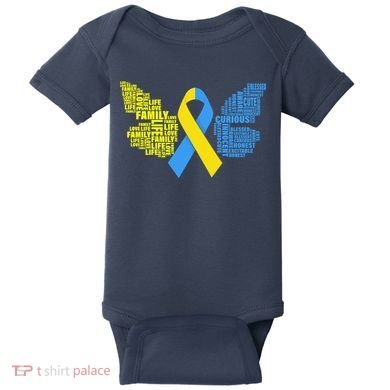 Butterfly Down Syndrome Inspiring Words Baby Bodysuit