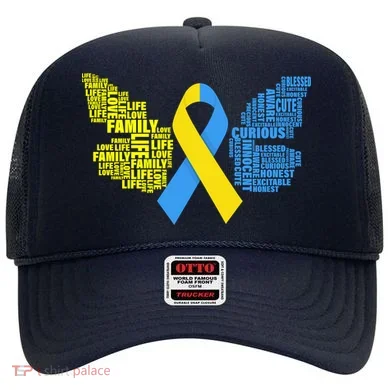 Butterfly Down Syndrome Inspiring Words Hat