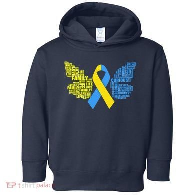 Butterfly Down Syndrome Inspiring Words Toddler Hoodie