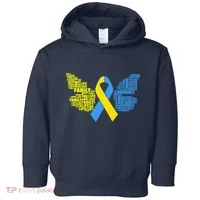 Butterfly Down Syndrome Inspiring Words Toddler Hoodie thumb 0