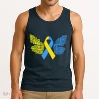 Butterfly Down Syndrome Inspiring Words Tank Top thumb 3