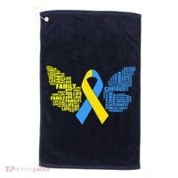 Butterfly Down Syndrome Inspiring Words Golf Towel thumb 0