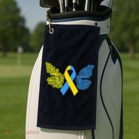Butterfly Down Syndrome Inspiring Words Golf Towel thumb 2