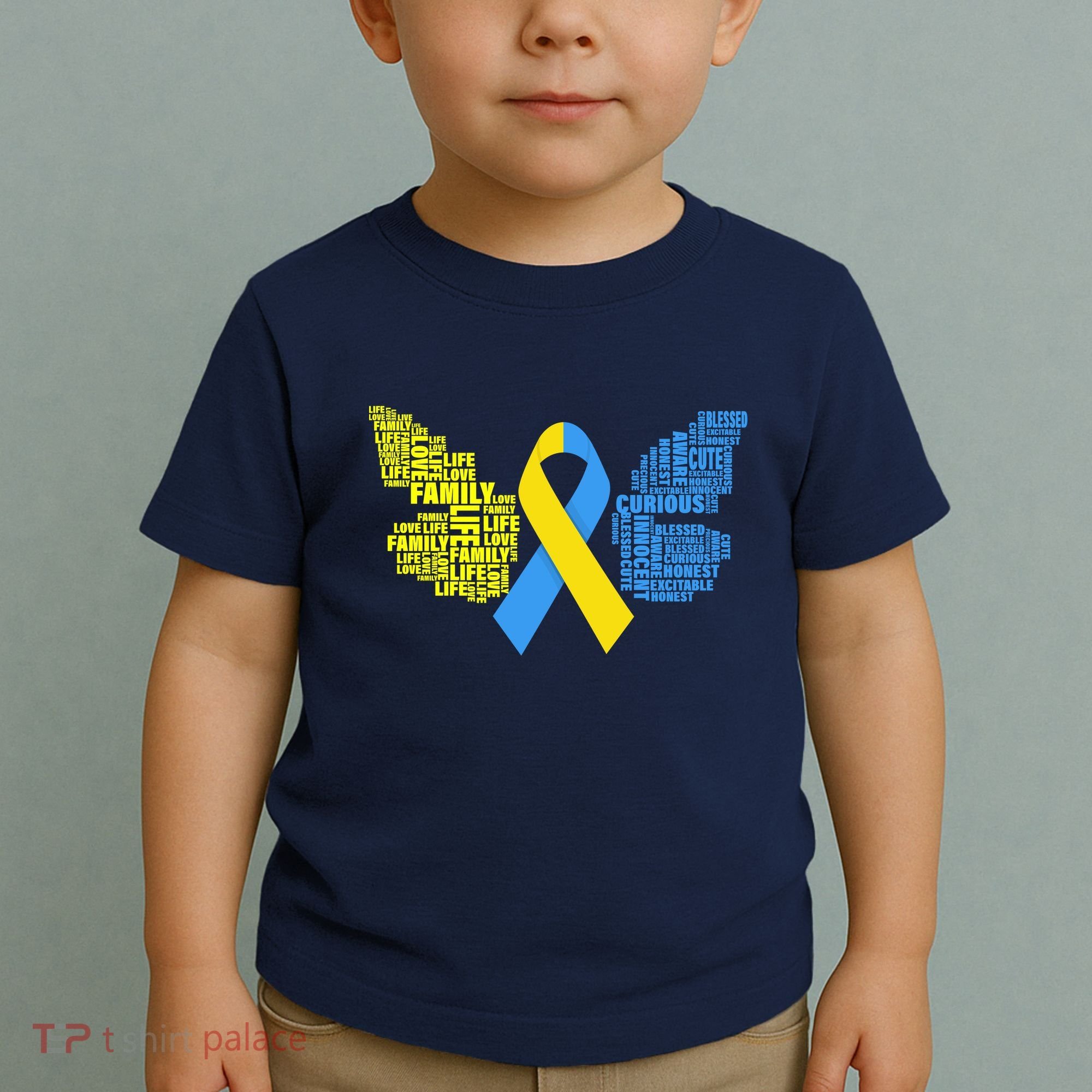 Butterfly Down Syndrome Inspiring Words Toddler T-Shirt