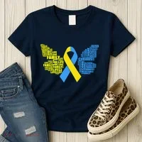 Butterfly Down Syndrome Inspiring Words Women's T-Shirt thumb 3