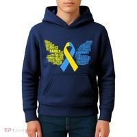 Butterfly Down Syndrome Inspiring Words Kids Hoodie thumb 4