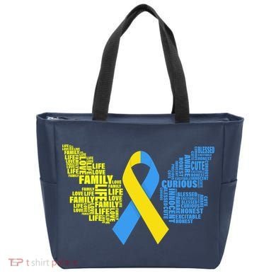 Butterfly Down Syndrome Inspiring Words Tote Bag