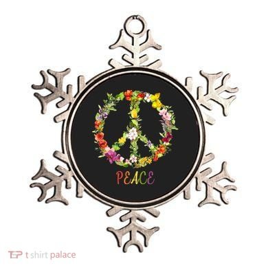 Butterfly Flower Peace Sign Ornament