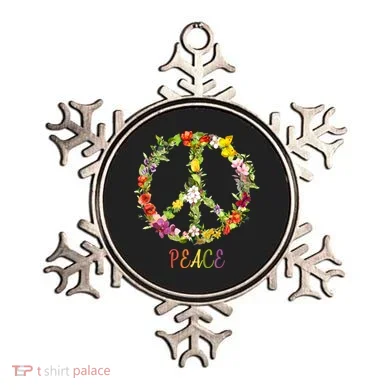 Butterfly Flower Peace Sign Ornament