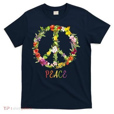 Butterfly Flower Peace Sign T-Shirt