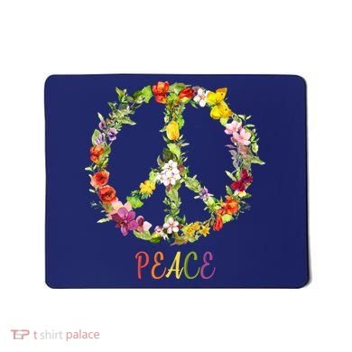 Butterfly Flower Peace Sign Mousepad
