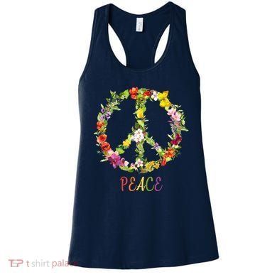 Butterfly Flower Peace Sign Women's Tank Top