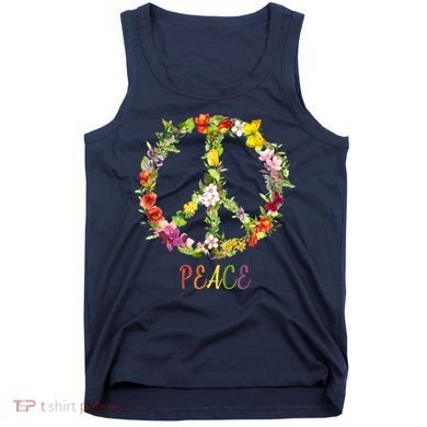 Butterfly Flower Peace Sign Tank Top