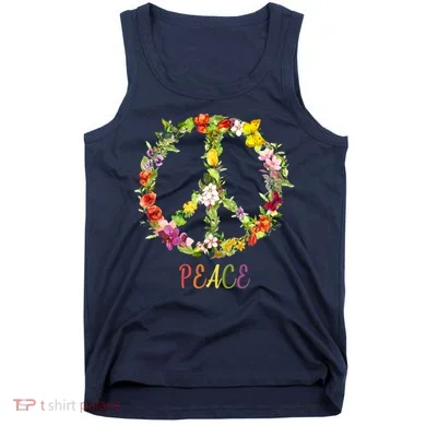 Butterfly Flower Peace Sign Tank Top