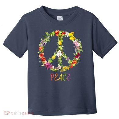 Butterfly Flower Peace Sign Toddler T-Shirt