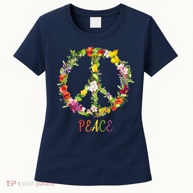Butterfly Flower Peace Sign Women's T-Shirt